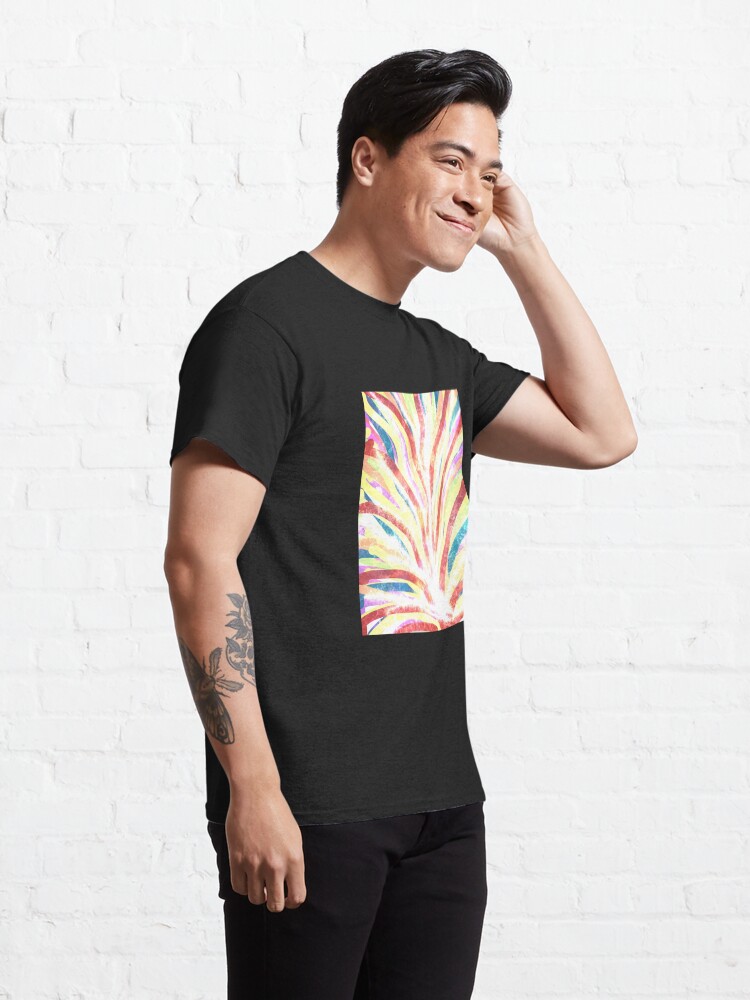 Alternate view of The Fountain - Striped Abstract Drawn Digital Art Classic T-Shirt