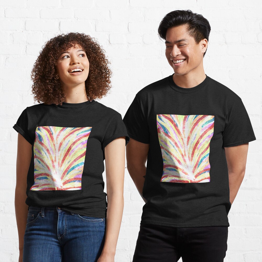 The Fountain - Striped Abstract Drawn Digital Art Classic T-Shirt