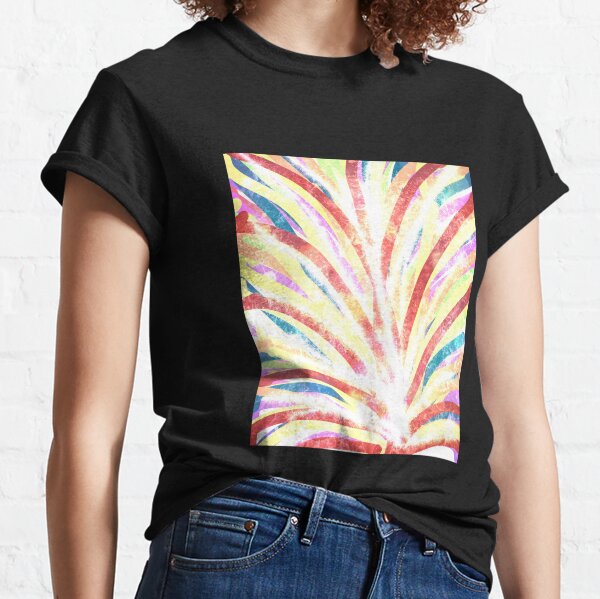 The Fountain - Striped Abstract Drawn Digital Art  Classic T-Shirt