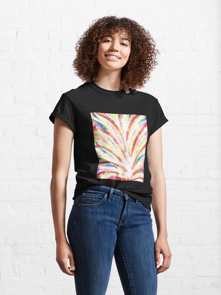 Alternate view of The Fountain - Striped Abstract Drawn Digital Art Classic T-Shirt