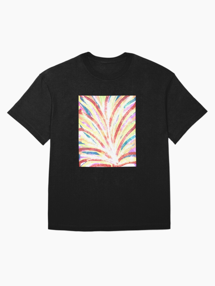 Thumbnail 3 of 7, Oversized T-Shirt, The Fountain - Striped Abstract Drawn Digital Art designed and sold by OneDayArt.