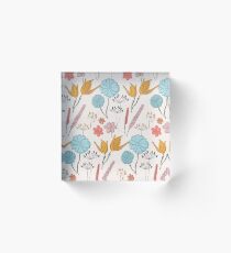 Summer flower print Acrylic Block