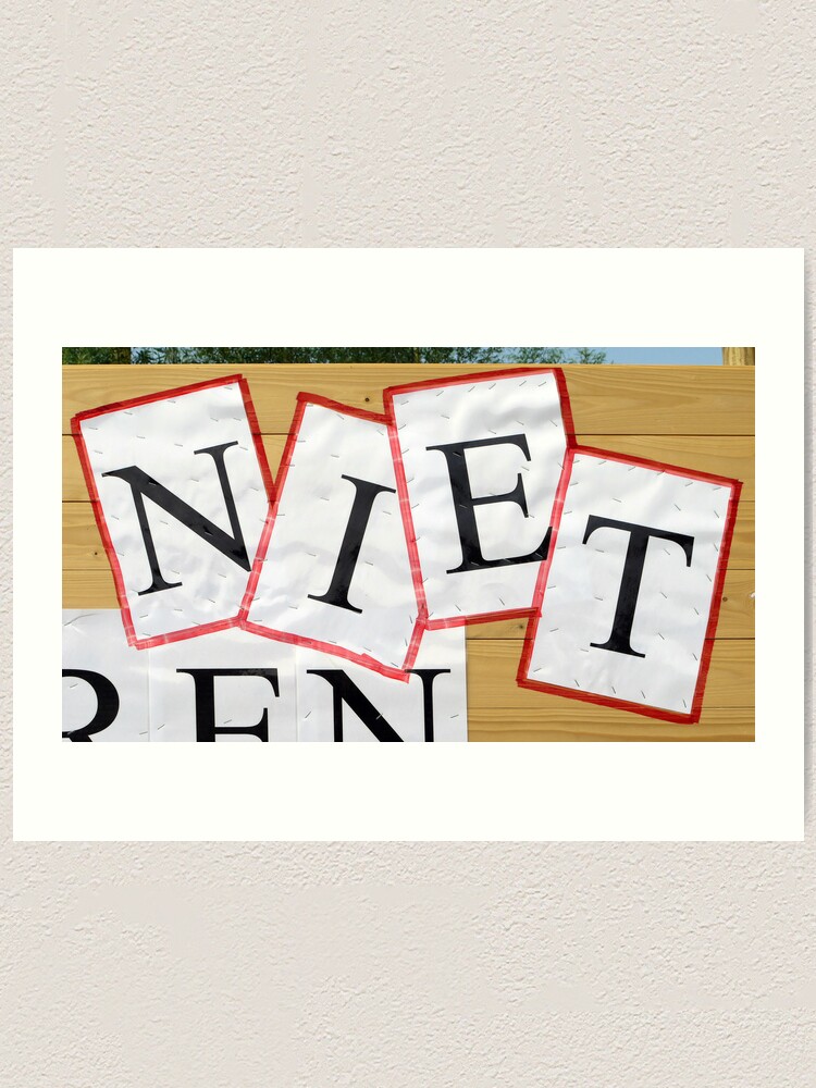 Alternate view of NIETjes Art Print