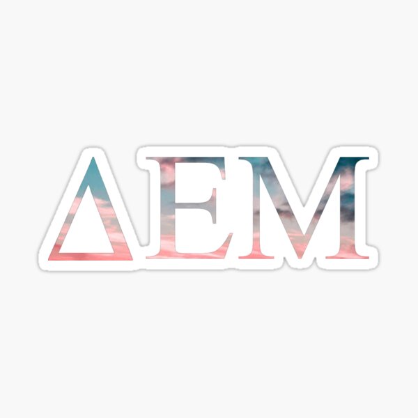 Delta Epsilon Mu Pre-Health Fraternity Sunset Sticker Sticker