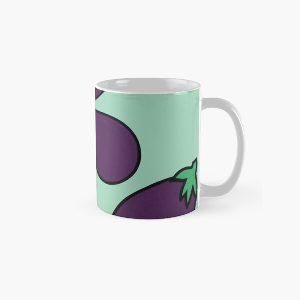 Eggplants in Mint Classic Mug