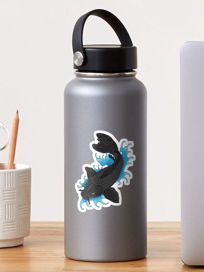 Thumbnail 1 of 3, Sticker, Japanese traditional koi designed and sold by AMCArts.