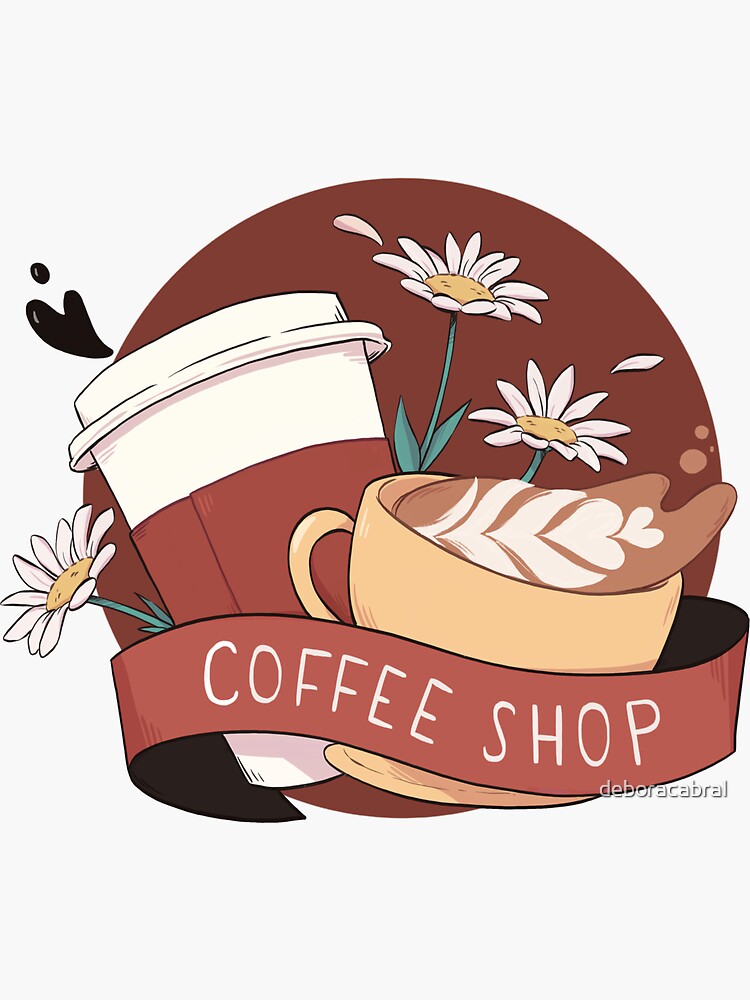 "coffee shop au tropes series" Sticker for Sale by deboracabral