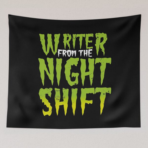 Item preview, Writer from the Night Shift - Horror Story designed and sold by BlueRockDesigns.