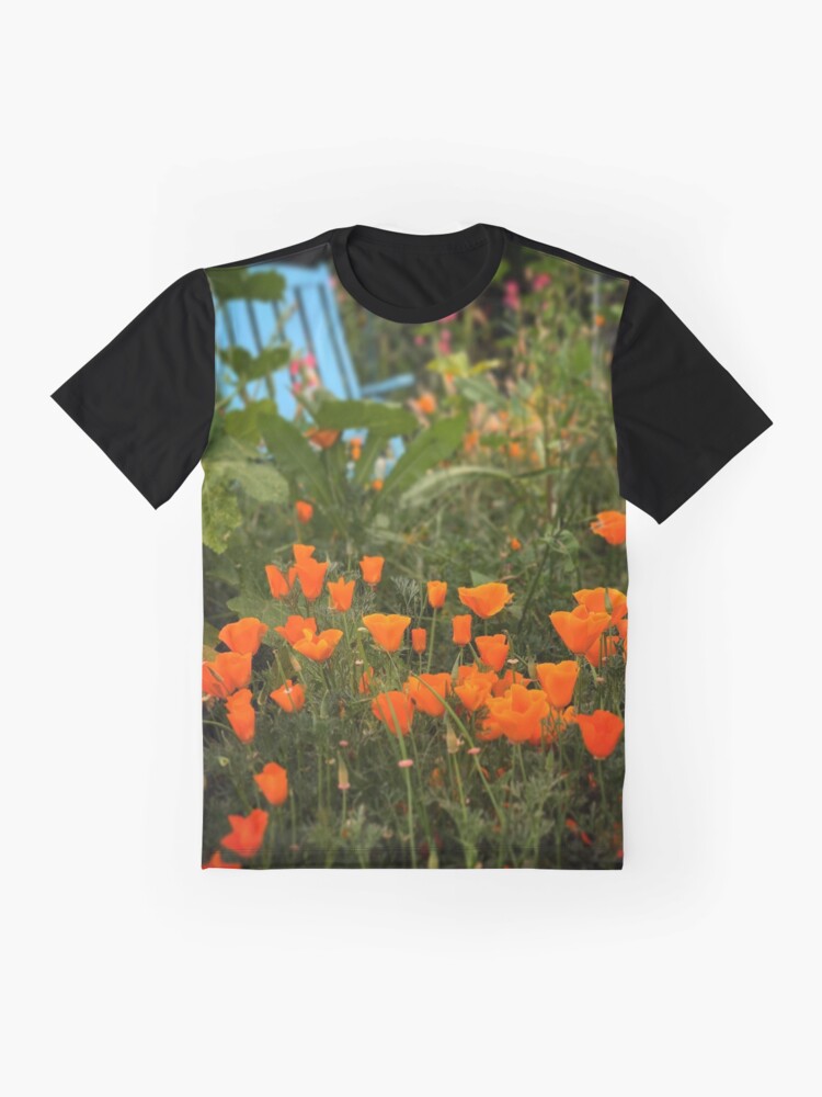Alternate view of California Poppies In The Garden Graphic T-Shirt