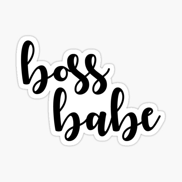 Boss Babe rearview mirror vibes decal