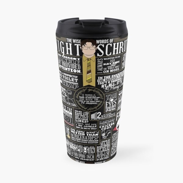 The Wise Words of Dwight Schrute (Dark Tee) Travel Mug