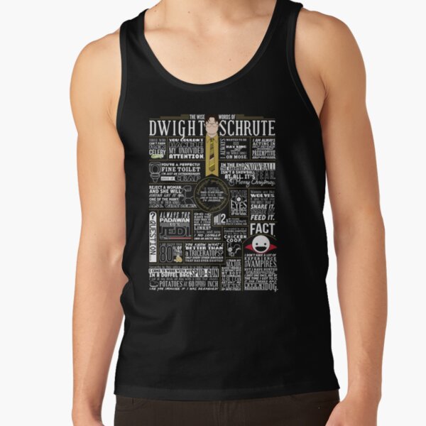 The Wise Words of Dwight Schrute (Dark Tee) Tank Top