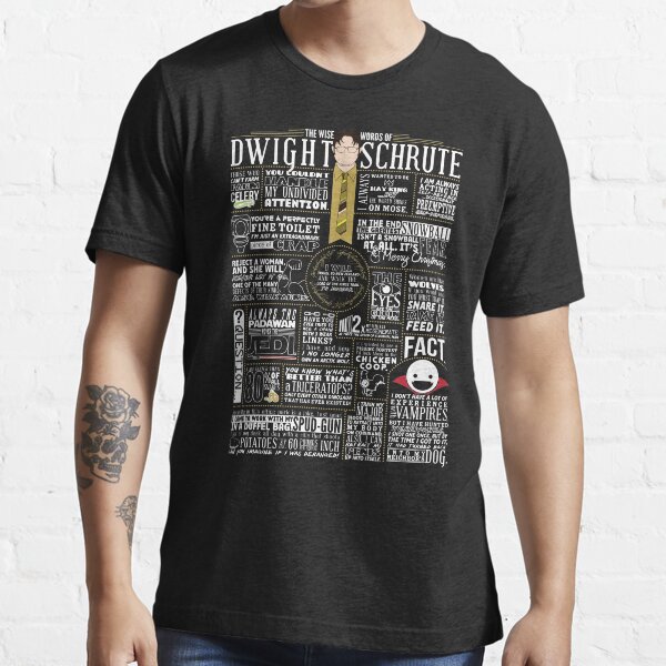 The Wise Words of Dwight Schrute (Dark Tee) Essential T-Shirt