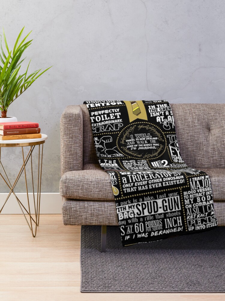Alternate view of The Wise Words of Dwight Schrute (Dark Tee) Throw Blanket