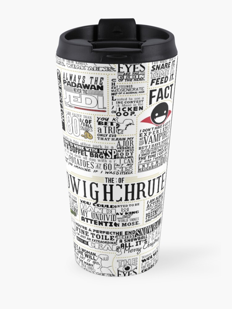 Alternate view of The Wise Words of Dwight Schrute (Light Tee) Travel Mug