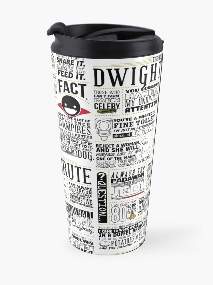 Alternate view of The Wise Words of Dwight Schrute (Light Tee) Travel Mug