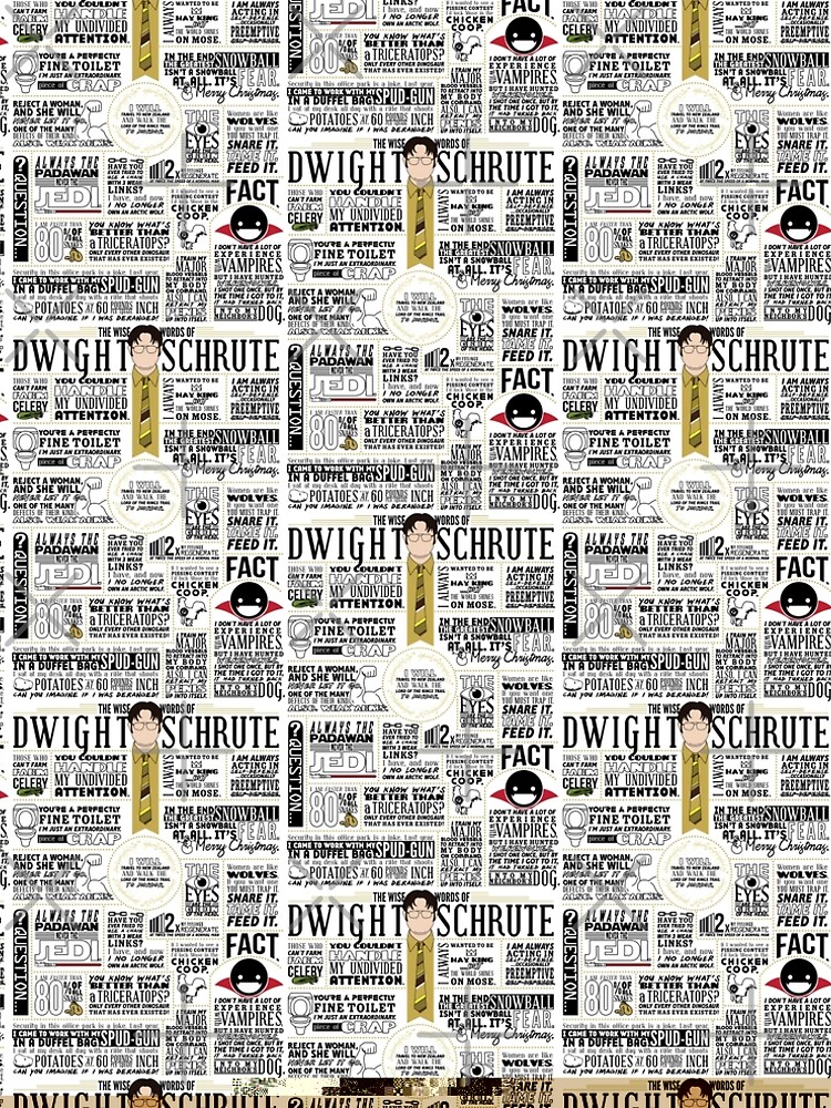 The Wise Words of Dwight Schrute (Light Tee) by huckblade