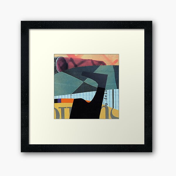 You May Know One abstract collage Framed Art Print