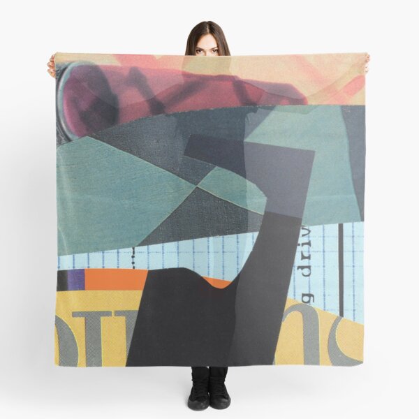 You May Know One abstract collage Scarf