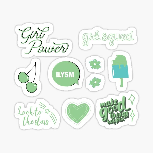 Neon Green Aesthetic' Sticker