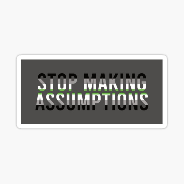 Making Assumptions Stickers Redbubble