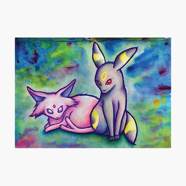 weird cat and goth dog Photographic Print