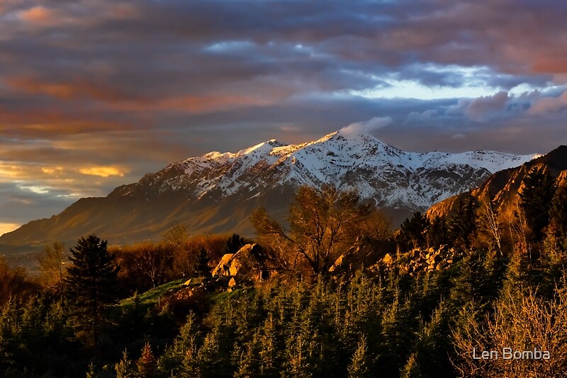 "Ben Lomond Peak, Ogden, UT" by Len Bomba Redbubble