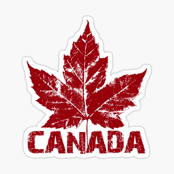 Canada Vintage Cool Retro Maple Leaf Souvenirs Sticker