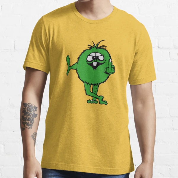 Green Guy flips bird - 70s retro Essential T-Shirt for Sale by