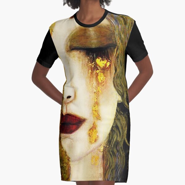Golden Tears Freya’s Tears of Gold Anne Marie Zimmerman (School of Klimt) Graphic T-Shirt Dress