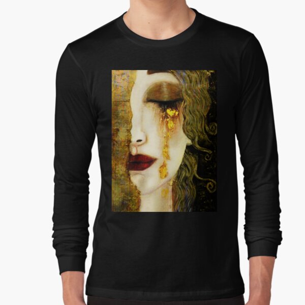 Gustav Klimt, Golden Tears, Freyas Long Sleeve T-Shirt