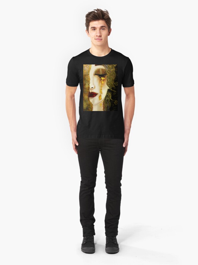 Alternate view of Gustav Klimt, Golden Tears, Freyas Slim Fit T-Shirt