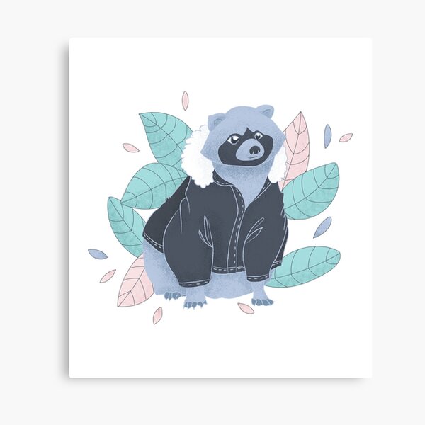 Rider Raccoon Canvas Print