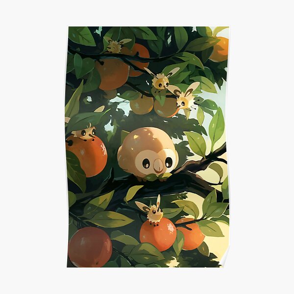 sun & moon - grass Poster