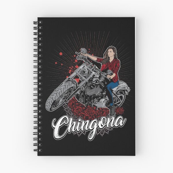 Item preview, Chingona Chula Biker Latina Motorcycle Roses  designed and sold by lamonarcallc.