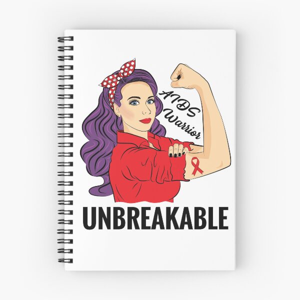 Item preview, AIDS HIV Awareness Warrior Unbreakable Support Survivor designed and sold by ZNOVANNA.