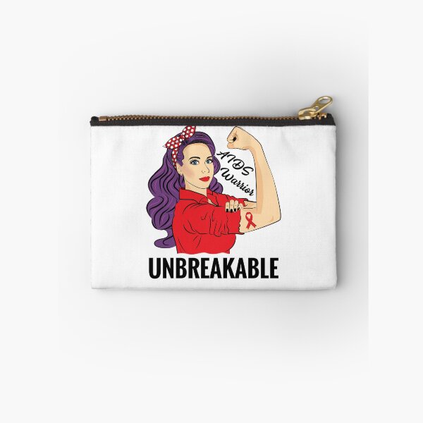 Item preview, AIDS HIV Awareness Warrior Unbreakable Support Survivor designed and sold by ZNOVANNA.