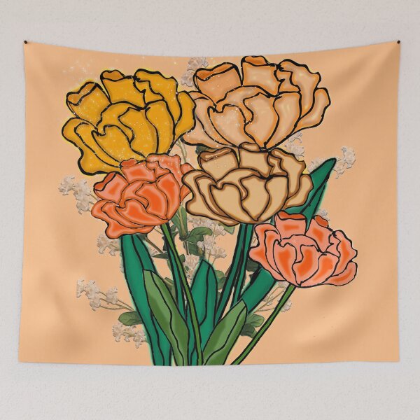 Artikelvorschau, Orangefarbener Blumenstrauß entworfen und verkauft von DesignsByDebQ.