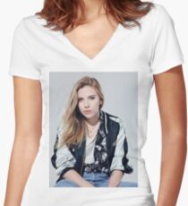 Scarlett Johansson Women's Fitted V-Neck T-Shirt