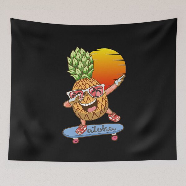 Item preview, Pineapple Dabbing Skater Funny Sunglasses Riding Skate Aloha Beaches Hawaii Quote  designed and sold by alenaz.