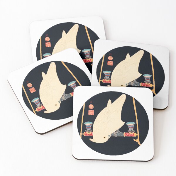 Item preview, A white Macaw Ito Jakuchu designed and sold by reasonablemunki.