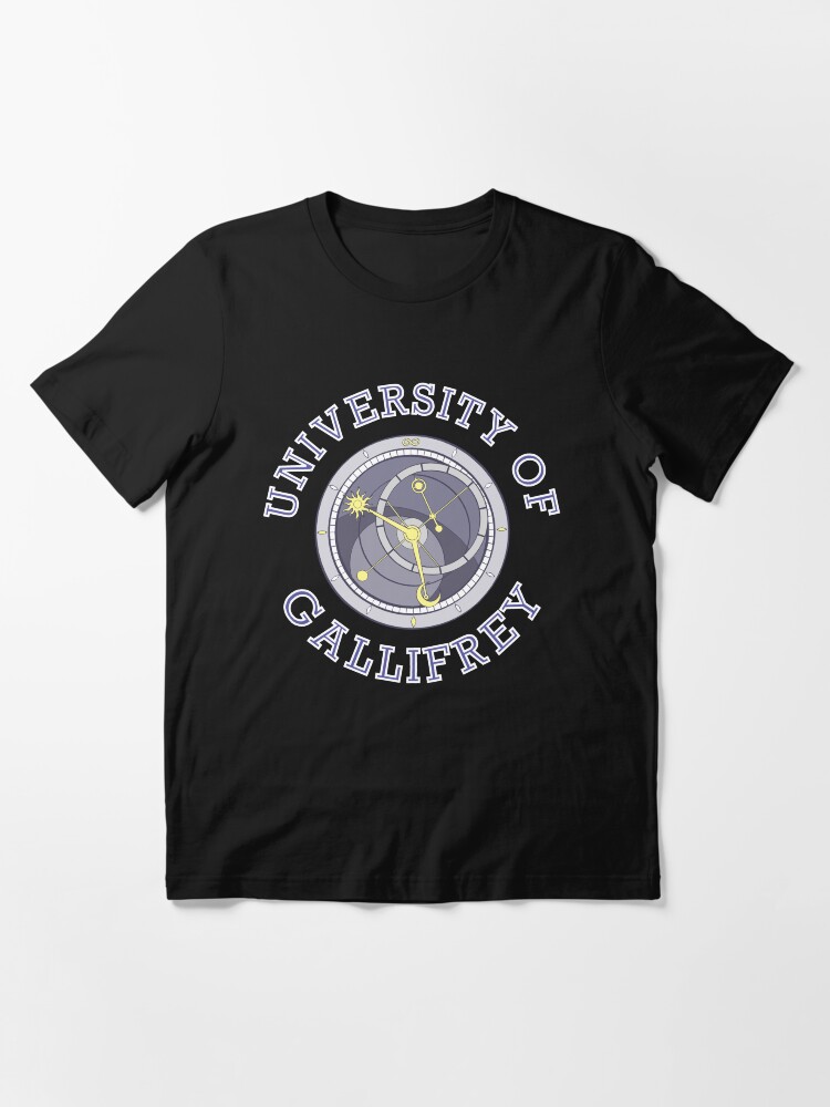 Alternate view of University Of Gallifrey (Black/Dark Colours) Essential T-Shirt