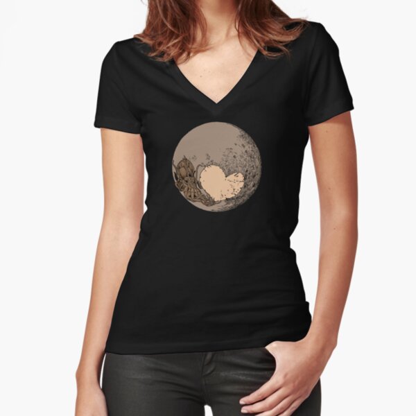 Pluto: With Love from Cthulu Fitted V-Neck T-Shirt