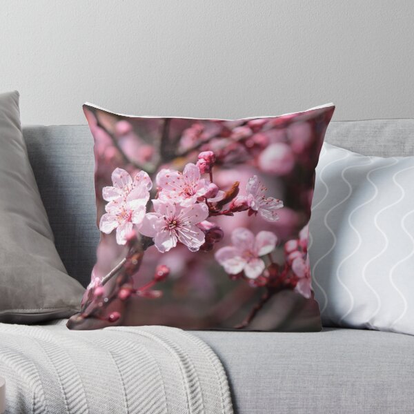 Cherry Blossoms Throw Pillow