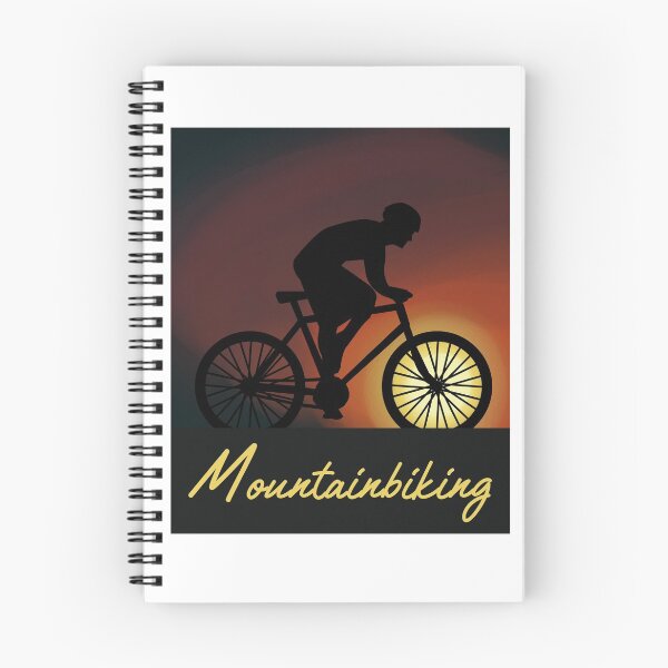 Artikelvorschau, Mountainbike fahren beim Sonnenuntergang entworfen und verkauft von Mohja-Design.