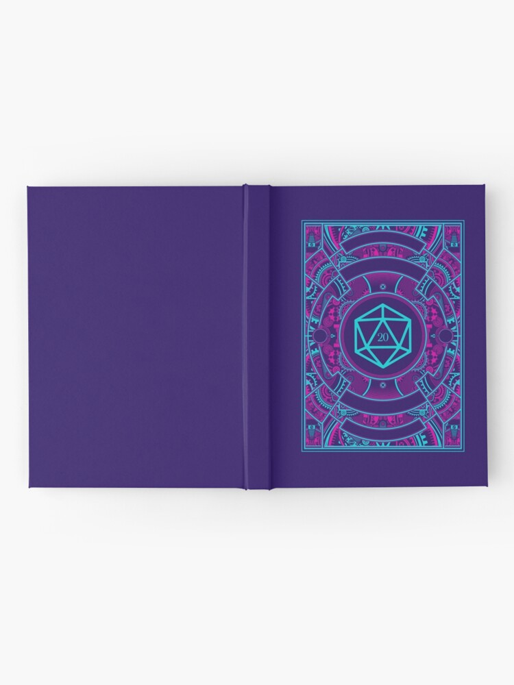 Alternate view of Futuristic Neon Noir Tabletop RPG D20 Dice Hardcover Journal
