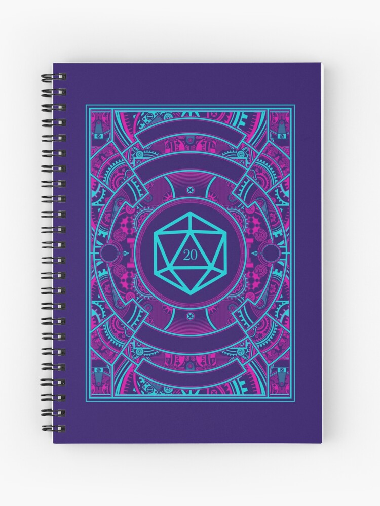 Thumbnail 1 of 3, Journal, Futuristic Neon Noir Tabletop RPG D20 Dice designed and sold by pixeptional.