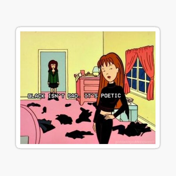 black isn't sad, it's poetic Sticker