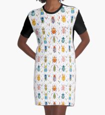 Colourful beetles Graphic T-Shirt Dress