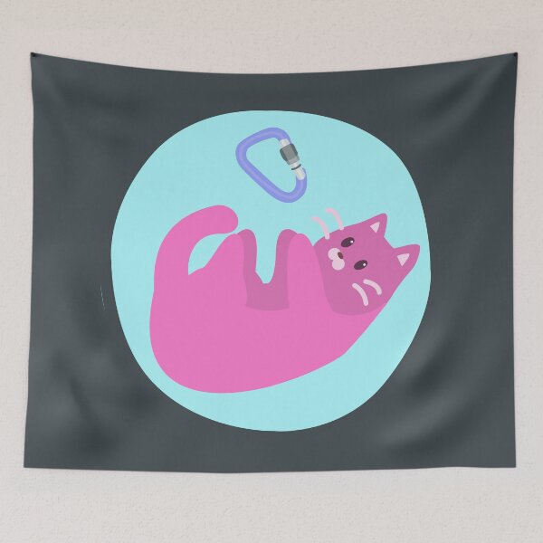 Item preview, Carabiner Cat! - Pinkie designed and sold by climbingcatt.